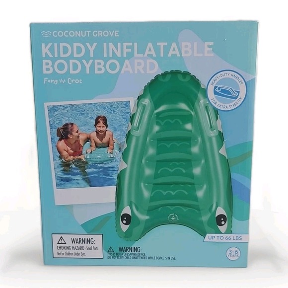 coconut Grove Other - Coconut Grove Fang the Croc Inflatable Kiddy Inflatable Body Board Up To 66 Lbs